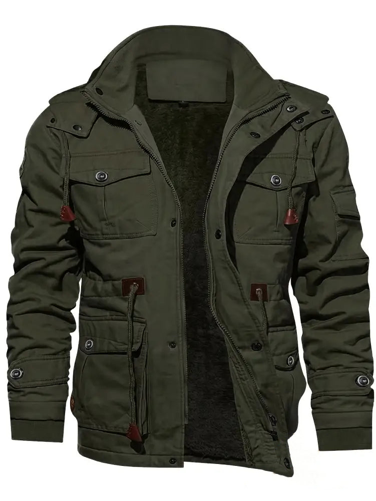 Jaqueta Alpha Fleece Windbreak Masculina Caqui - AlphaCode