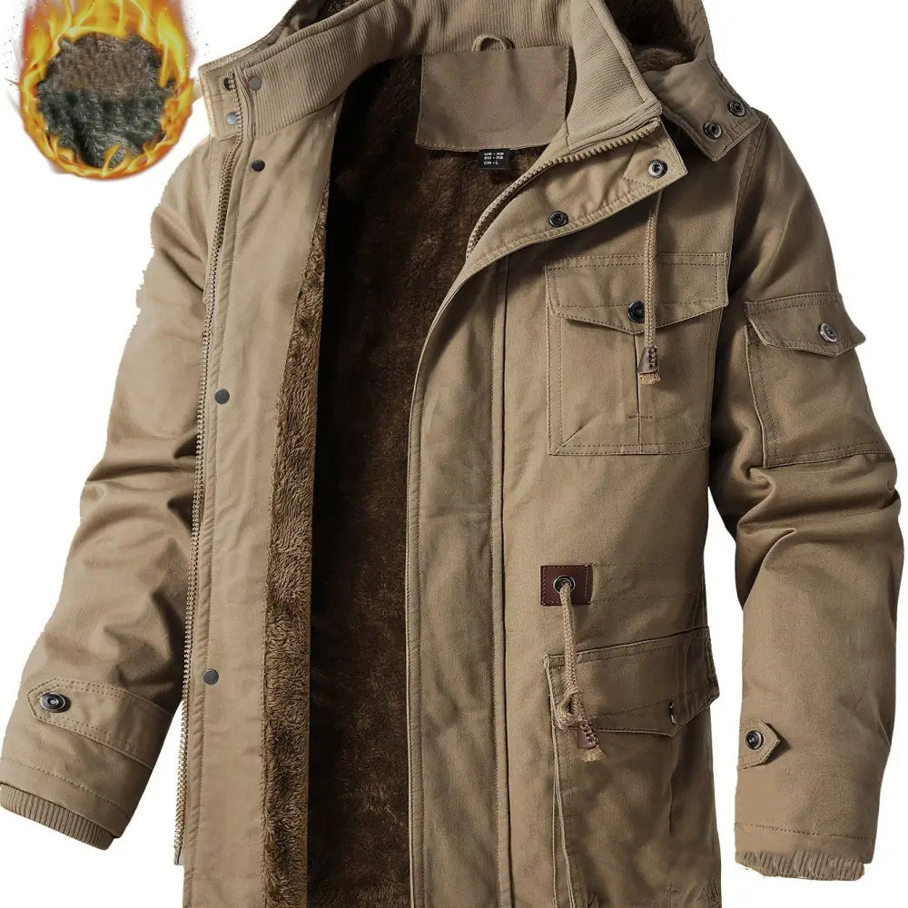 Jaqueta Alpha Fleece Windbreak Masculina Caqui - AlphaCode