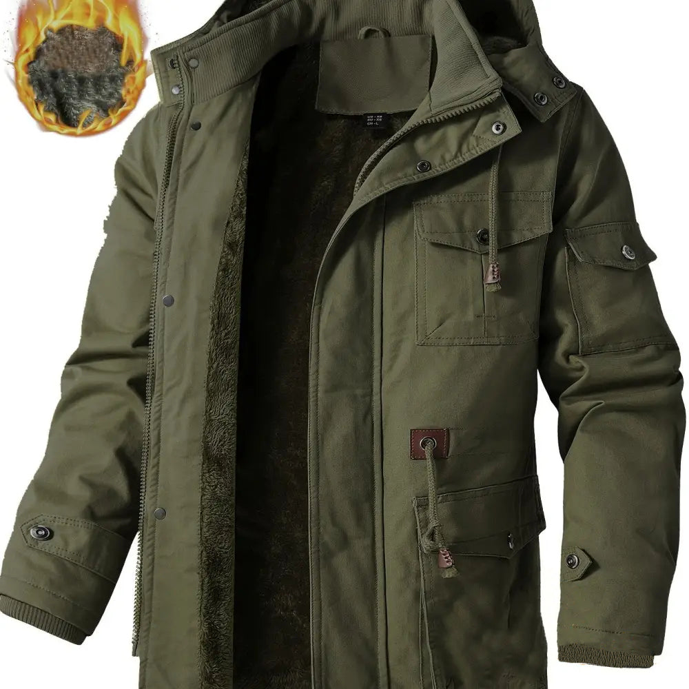 Jaqueta Alpha Fleece Windbreak Masculina Caqui - AlphaCode