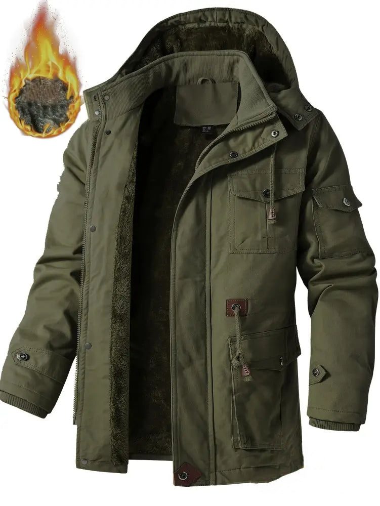 Jaqueta Alpha Fleece Windbreak Masculina Caqui - AlphaCode