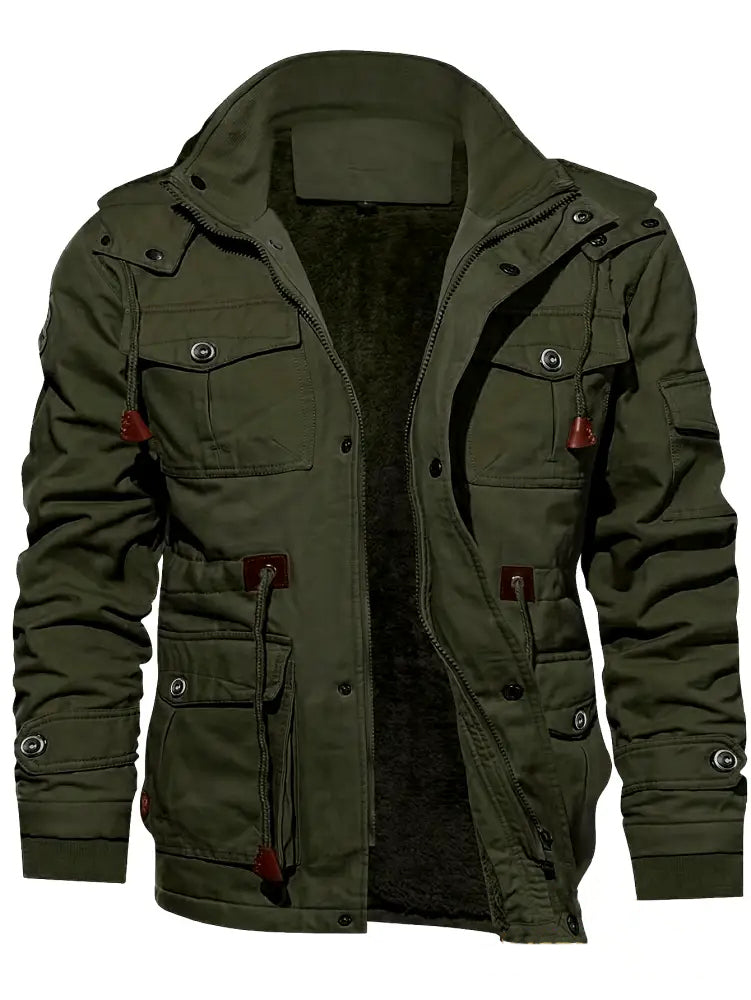 Jaqueta Alpha Fleece Windbreak Masculina Marrom - AlphaCode