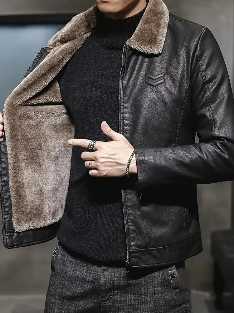 Jaqueta Alpha Fur Collar Preto - AlphaCode