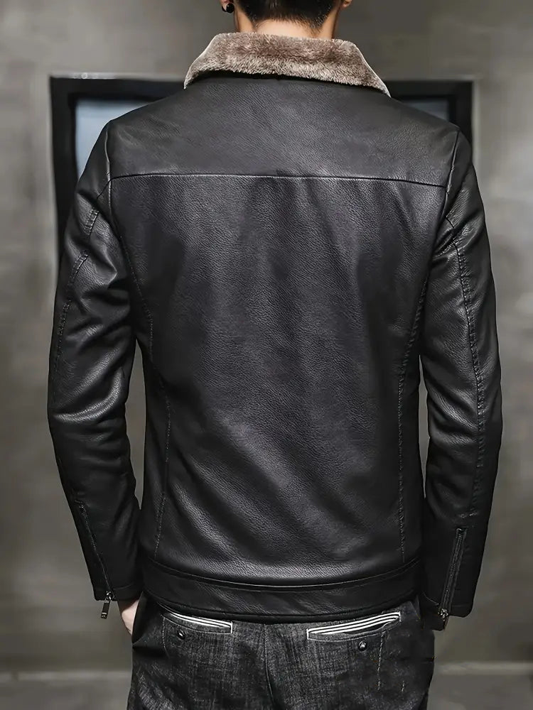 Jaqueta Alpha Fur Collar Preto - AlphaCode