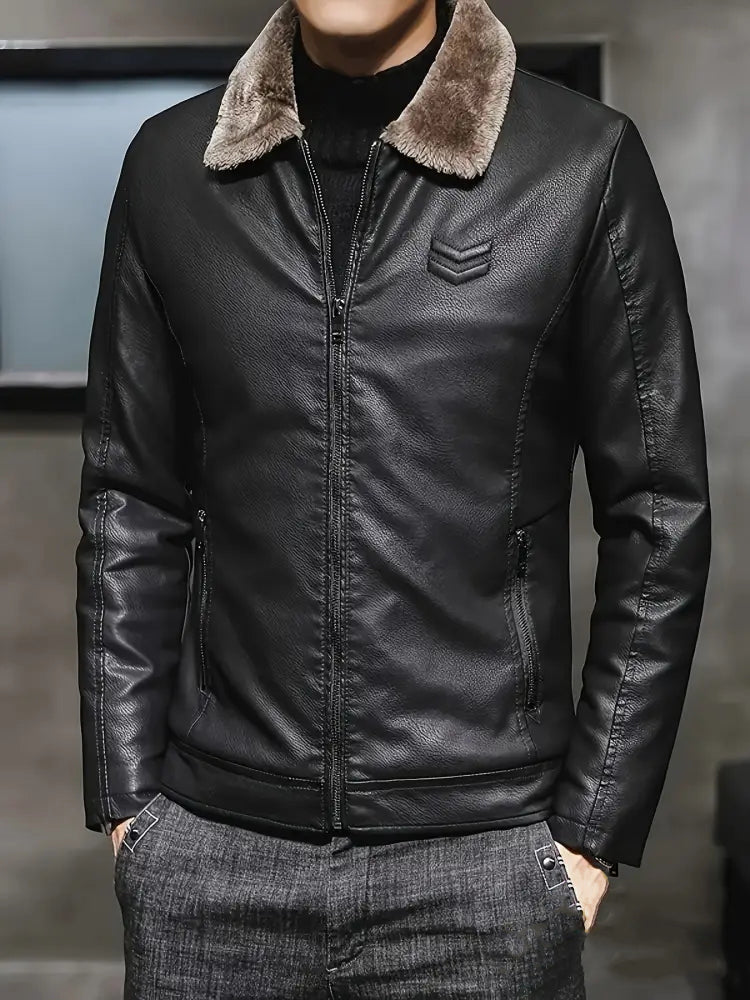 Jaqueta Alpha Fur Collar Preto - AlphaCode