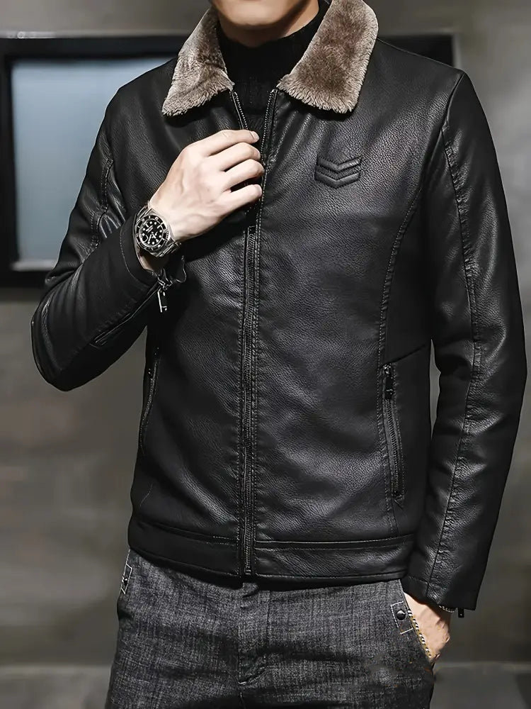 Jaqueta Alpha Fur Collar Preto - AlphaCode