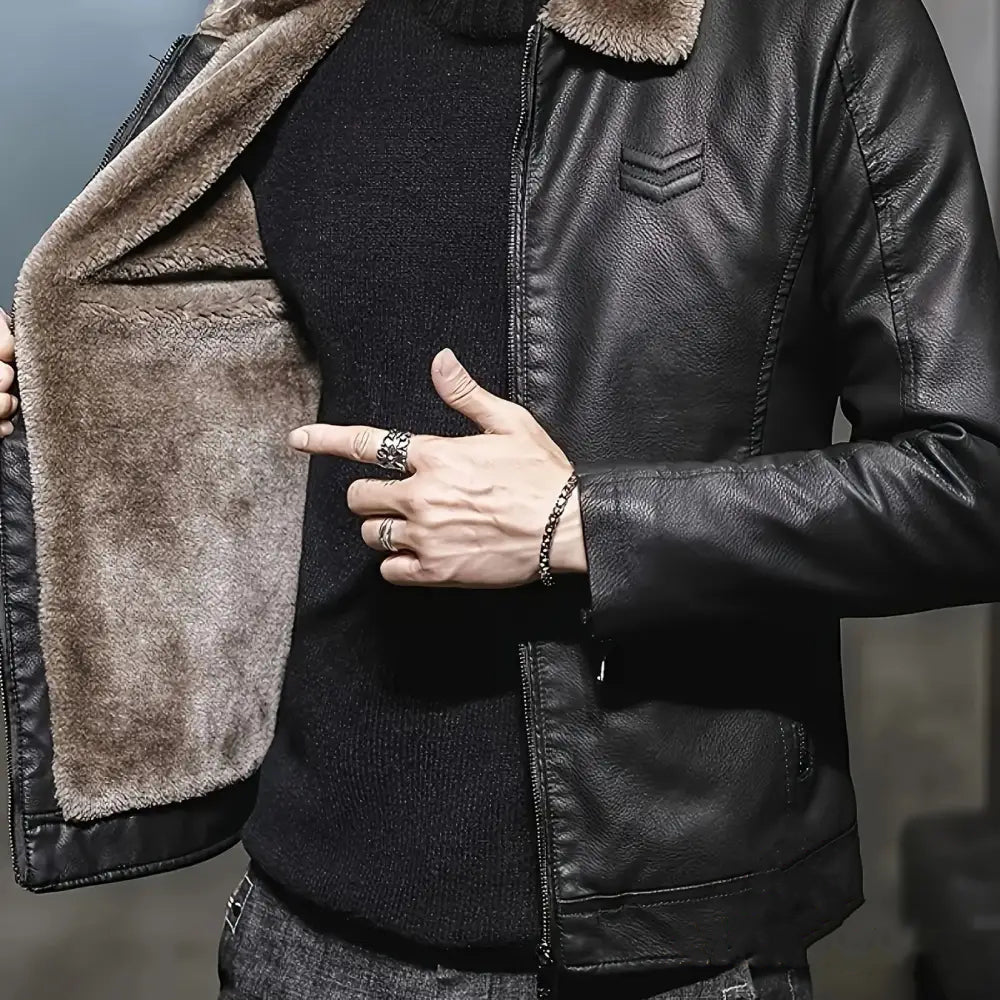 Jaqueta Alpha Fur Collar Preto - AlphaCode