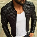 Jaqueta Couro Casual Alpha Leatrer Preto - AlphaCode