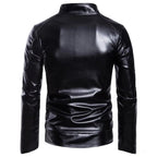 Jaqueta Couro Casual Alpha Leatrer Preto - AlphaCode