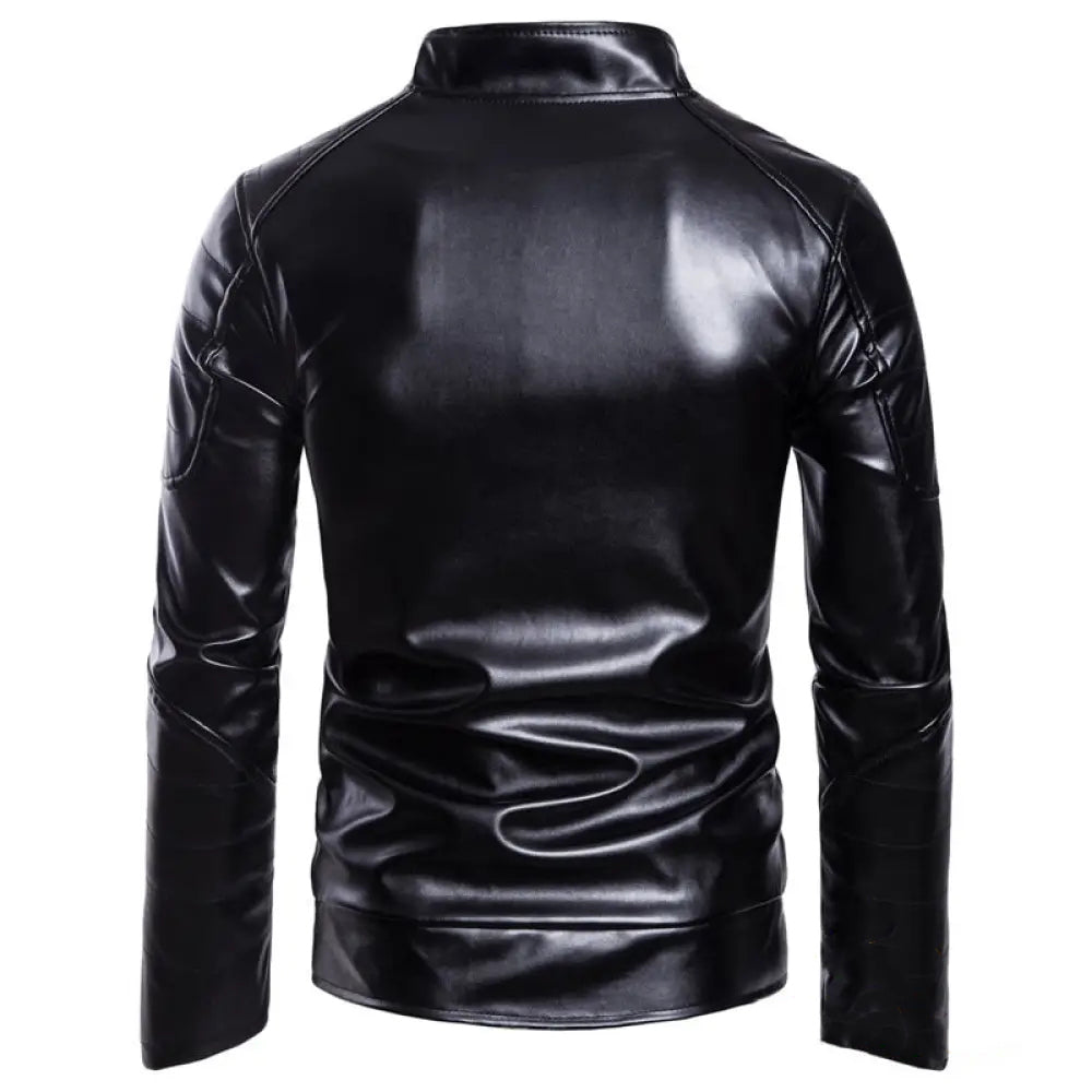 Jaqueta Couro Casual Alpha Leatrer Preto - AlphaCode