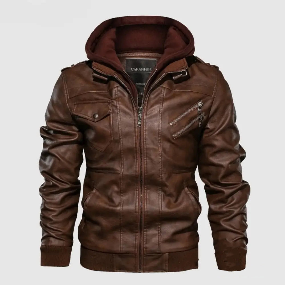 Jaqueta De Couro Alpha Caranfiere Preto - AlphaCode