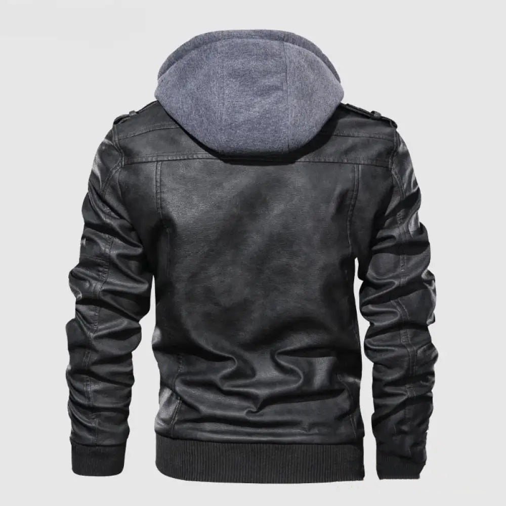 Jaqueta De Couro Alpha Caranfiere Preto - AlphaCode
