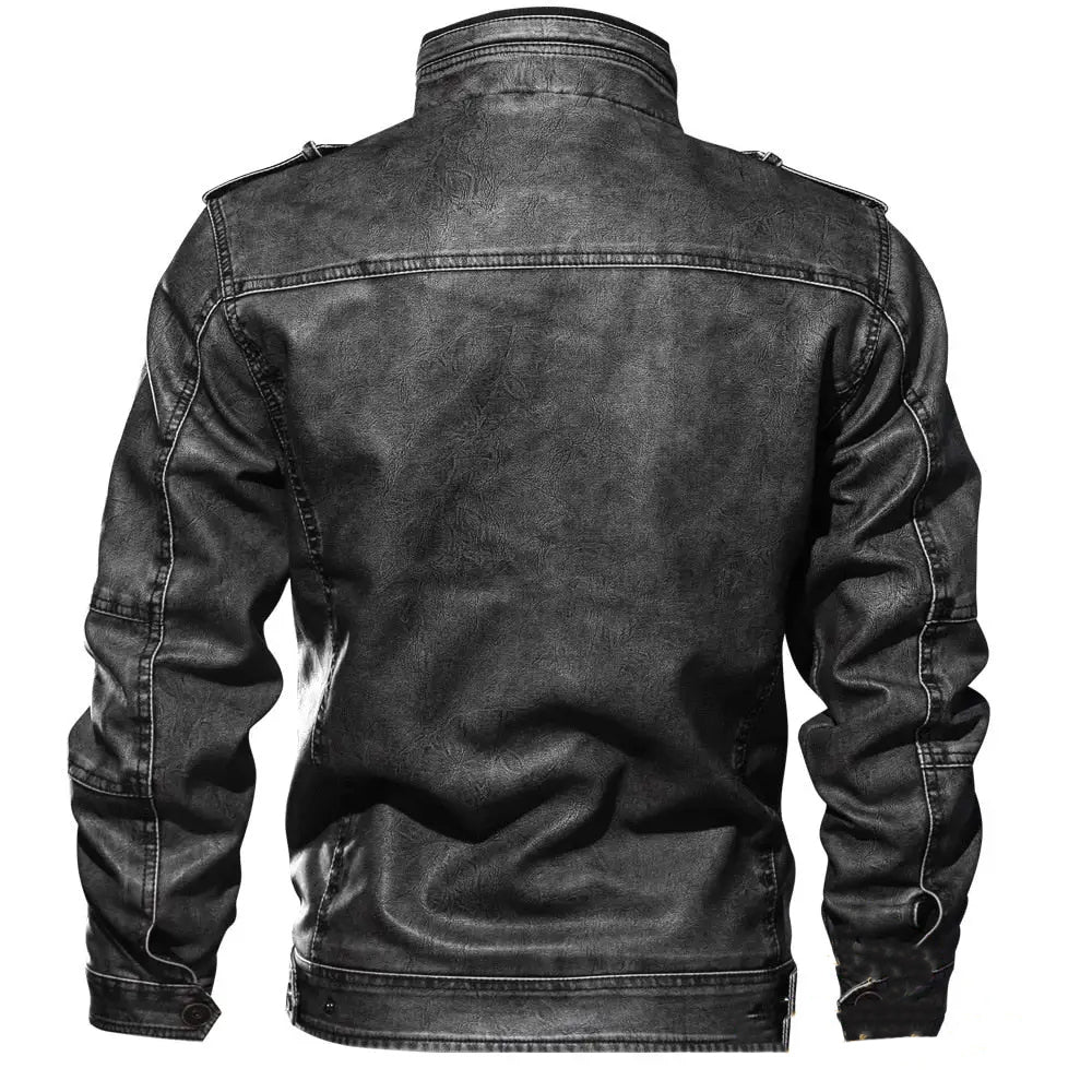 Jaqueta De Couro Alpha Preto - AlphaCode