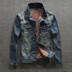 Jaqueta Jeans Alpha Vintage Print - AlphaCode