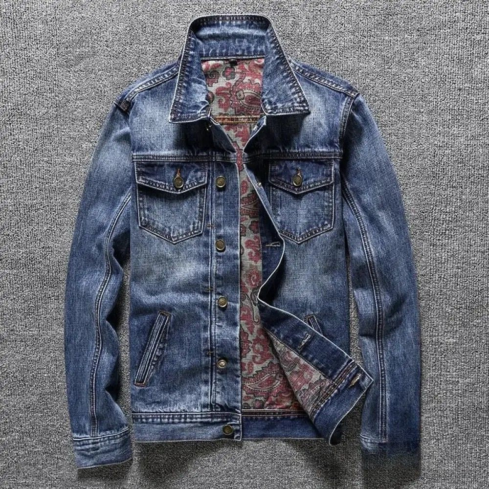 Jaqueta Jeans Alpha Vintage Print - AlphaCode