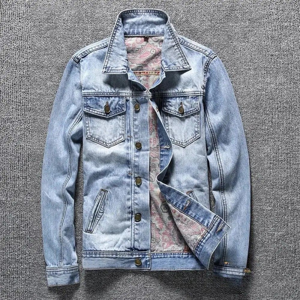 Jaqueta Jeans Alpha Vintage Print - AlphaCode