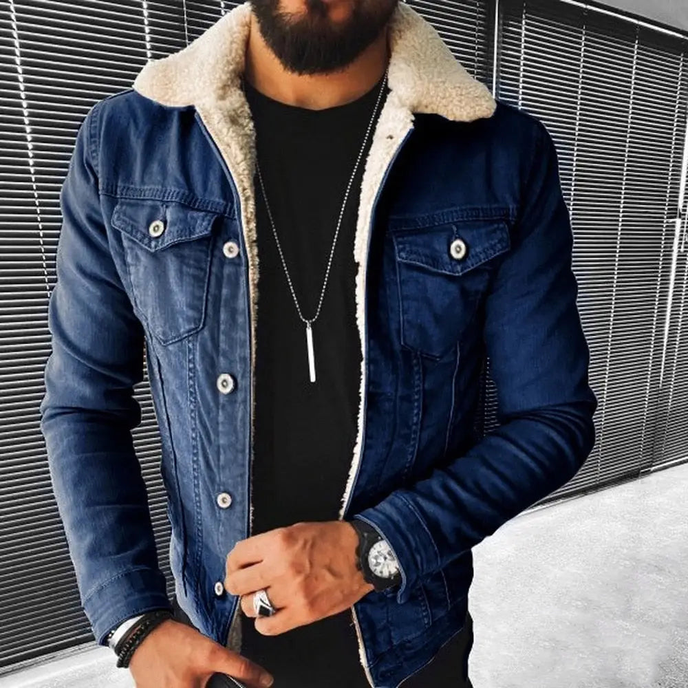 Jaqueta Jeans Masculina Alpha England Preto - AlphaCode
