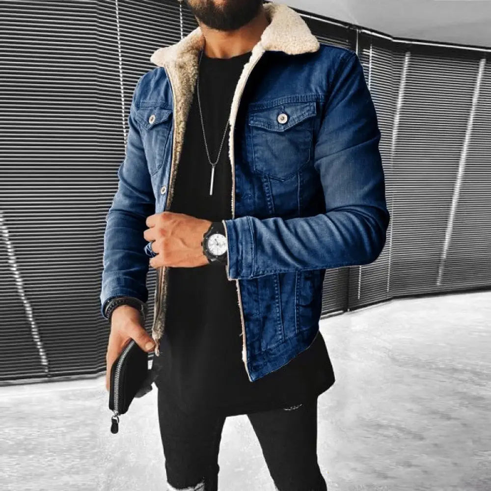 Jaqueta Jeans Masculina Alpha England Preto - AlphaCode