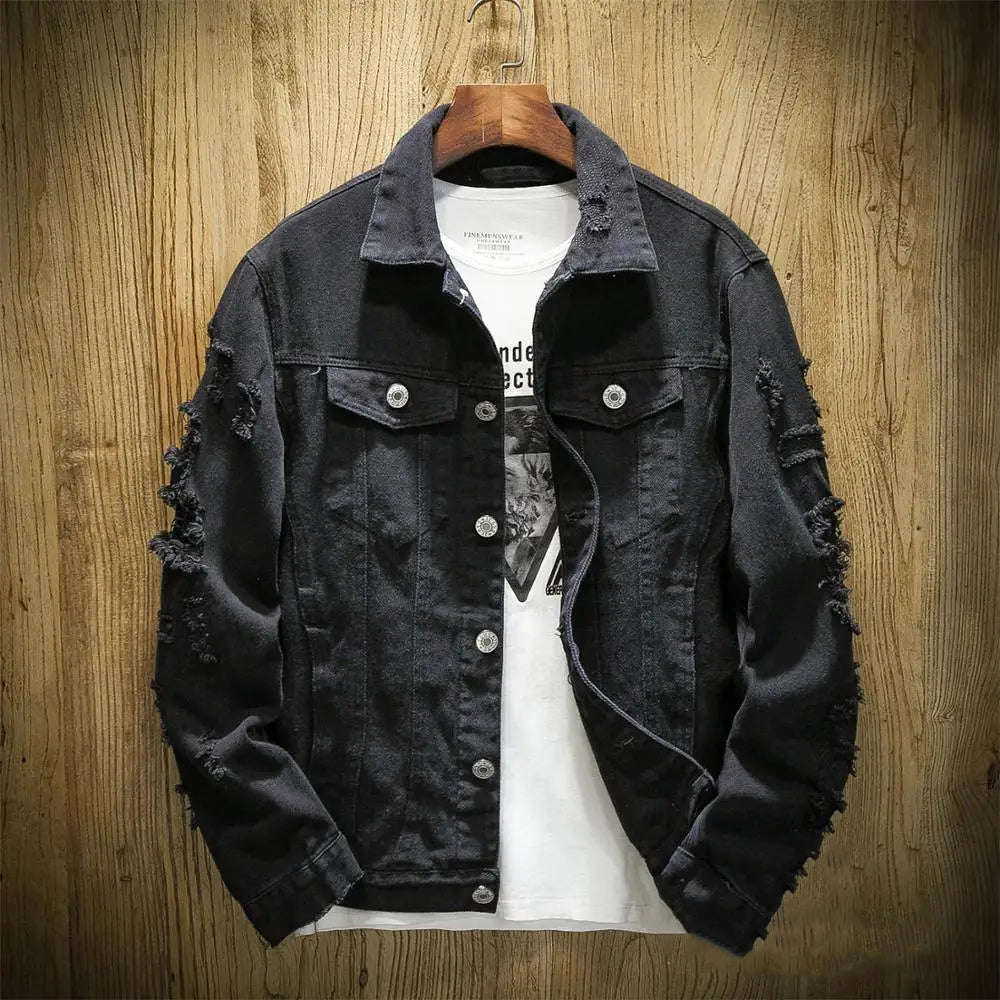 Jaqueta Jeans Slim Autum Preto - AlphaCode