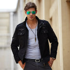 Jaqueta Masculina Alpha Airforce Bege - AlphaCode