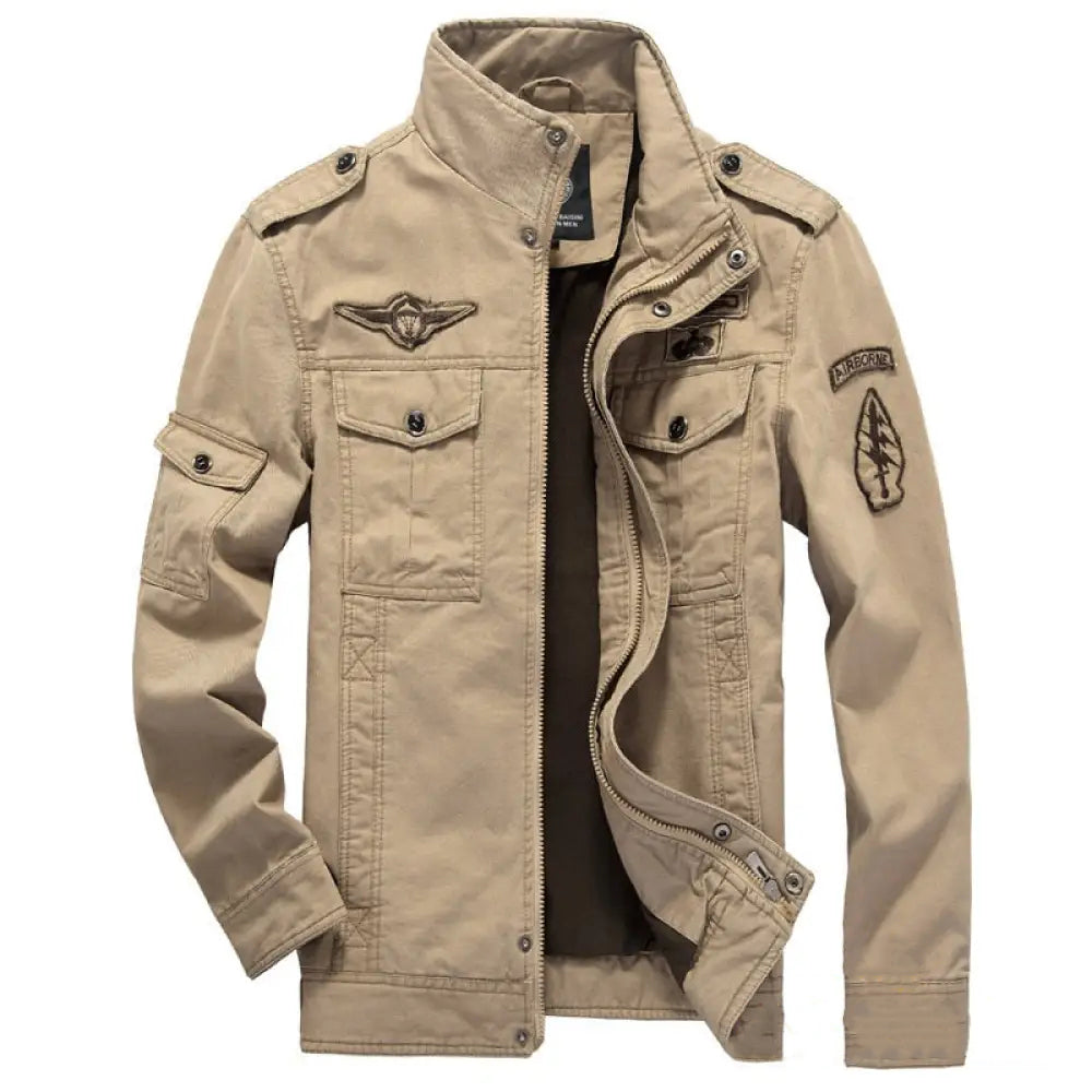 Jaqueta Masculina Alpha Airforce Bege - AlphaCode
