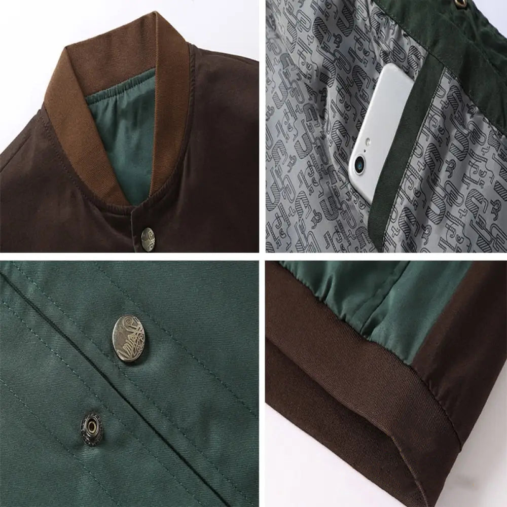 Jaqueta Masculina Alpha Baseball Marrom - AlphaCode
