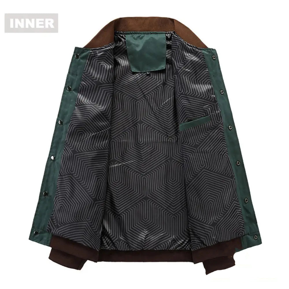 Jaqueta Masculina Alpha Baseball Marrom - AlphaCode