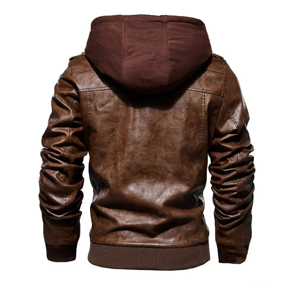 Jaqueta Masculina Couro Alpha Dever Marrom - AlphaCode