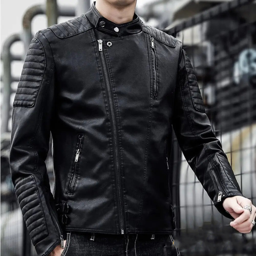 Jaqueta Masculina Couro Alpha Istambul Preto - AlphaCode