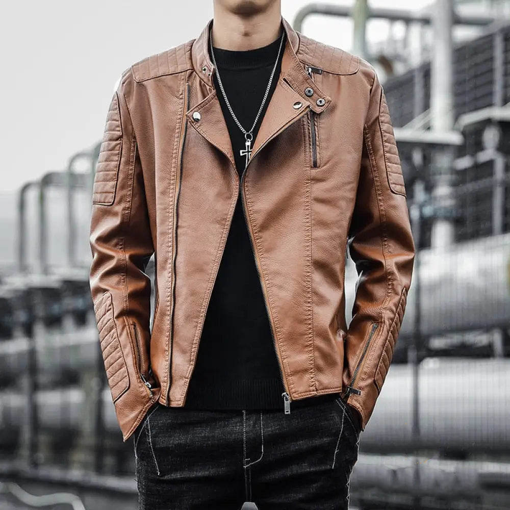 Jaqueta Masculina Couro Alpha Istambul Preto - AlphaCode