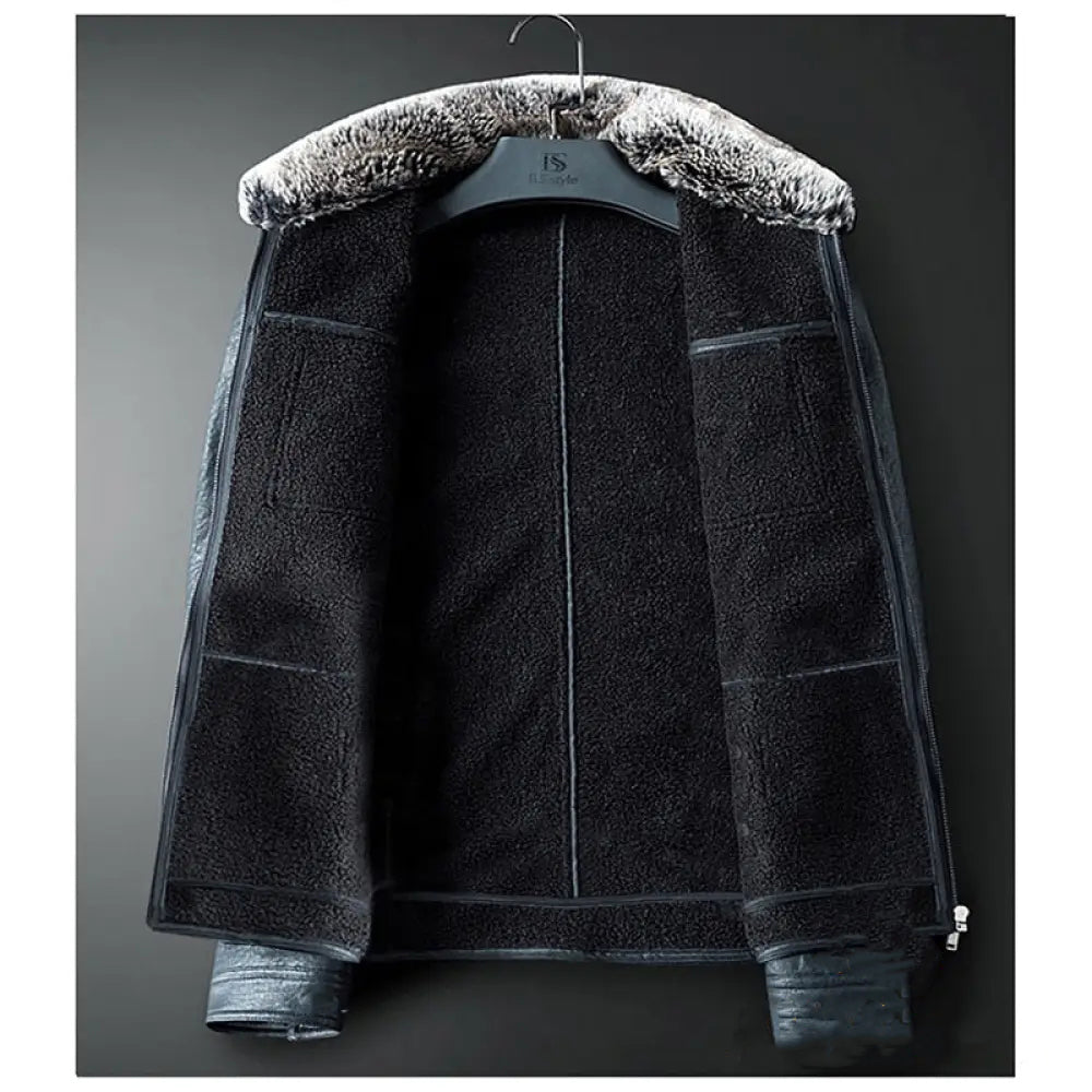 Jaqueta Masculina Couro Vintage Alpha Preto - AlphaCode