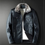 Jaqueta Masculina Couro Vintage Alpha Preto - AlphaCode