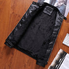 Jaqueta Masculina De Couro Alpha Dimusi Preto - AlphaCode