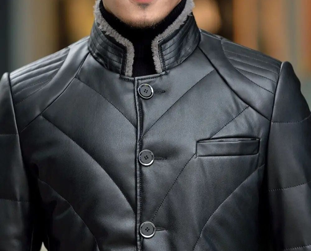 Jaqueta Sobretudo Masculino Classico Alpha Preto - AlphaCode