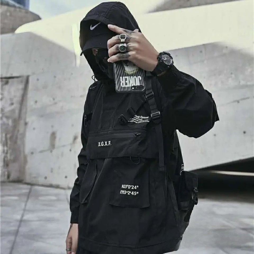 Jaqueta Streetwear Alpha Preto - AlphaCode