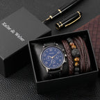 Kit Conjunto Masculino Relogio Mais Pulseiras Straper Alpha - AlphaCode
