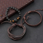 Kit Conjunto Masculino Relogio Mais Pulseiras Straper Alpha - AlphaCode