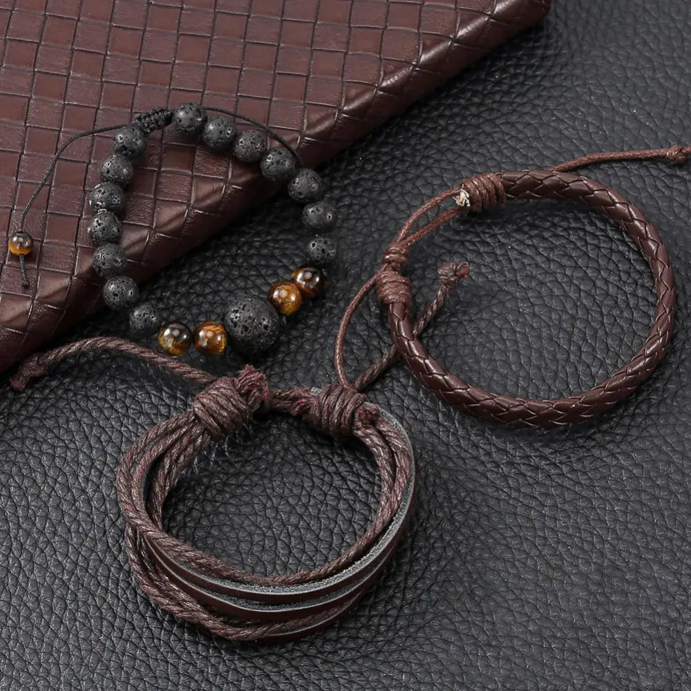 Kit Conjunto Masculino Relogio Mais Pulseiras Straper Alpha - AlphaCode