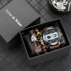 Kit Masculino Alpha Relogio Mais Pulseira Numbols - AlphaCode