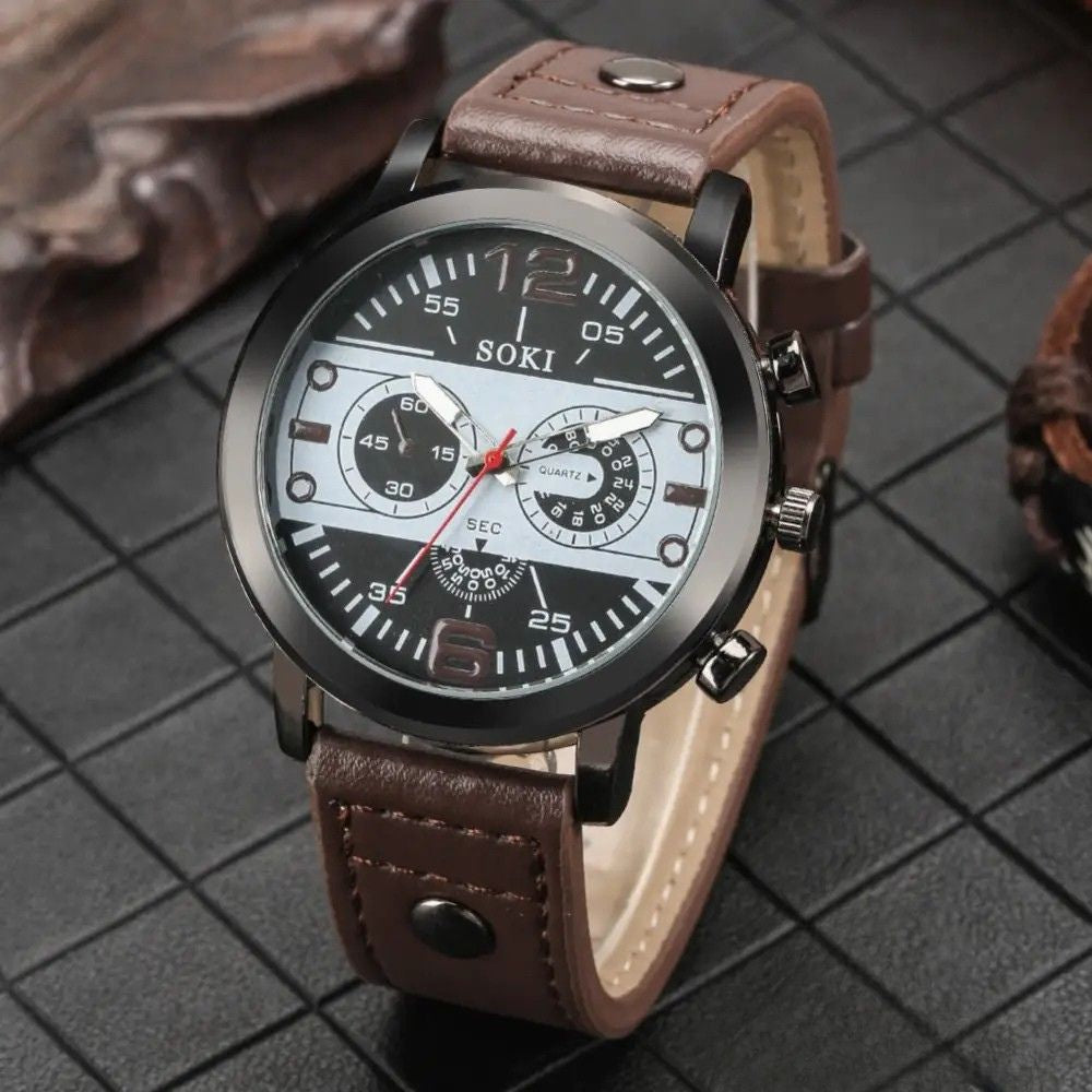 Kit Masculino Alpha Relogio Mais Pulseira Numbols - AlphaCode