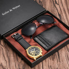 Kit Masculino Relogio Carteira E Oculos Alpha - AlphaCode