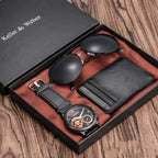 Kit Masculino Relogio Carteira E Oculos Alpha - AlphaCode