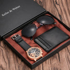 Kit Masculino Relogio Carteira E Oculos Alpha - AlphaCode