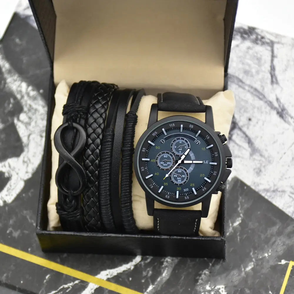 Kit Masculino Relogio Mais Pulseira Alpha - AlphaCode