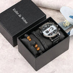 Kit Masculino Relogio Mais Pulseira Alpha Personality - AlphaCode