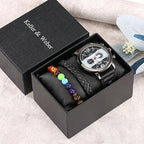 Kit Masculino Relogio Mais Pulseira Alpha Personality - AlphaCode