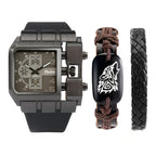 Kit Masculino Relogio Mais Pulseira Alpha Personality - AlphaCode