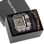 Kit Masculino Relogio Mais Pulseira Alpha Personality - AlphaCode