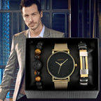 Kit Masculino Relogio Mais Pulseiras Alpha - AlphaCode