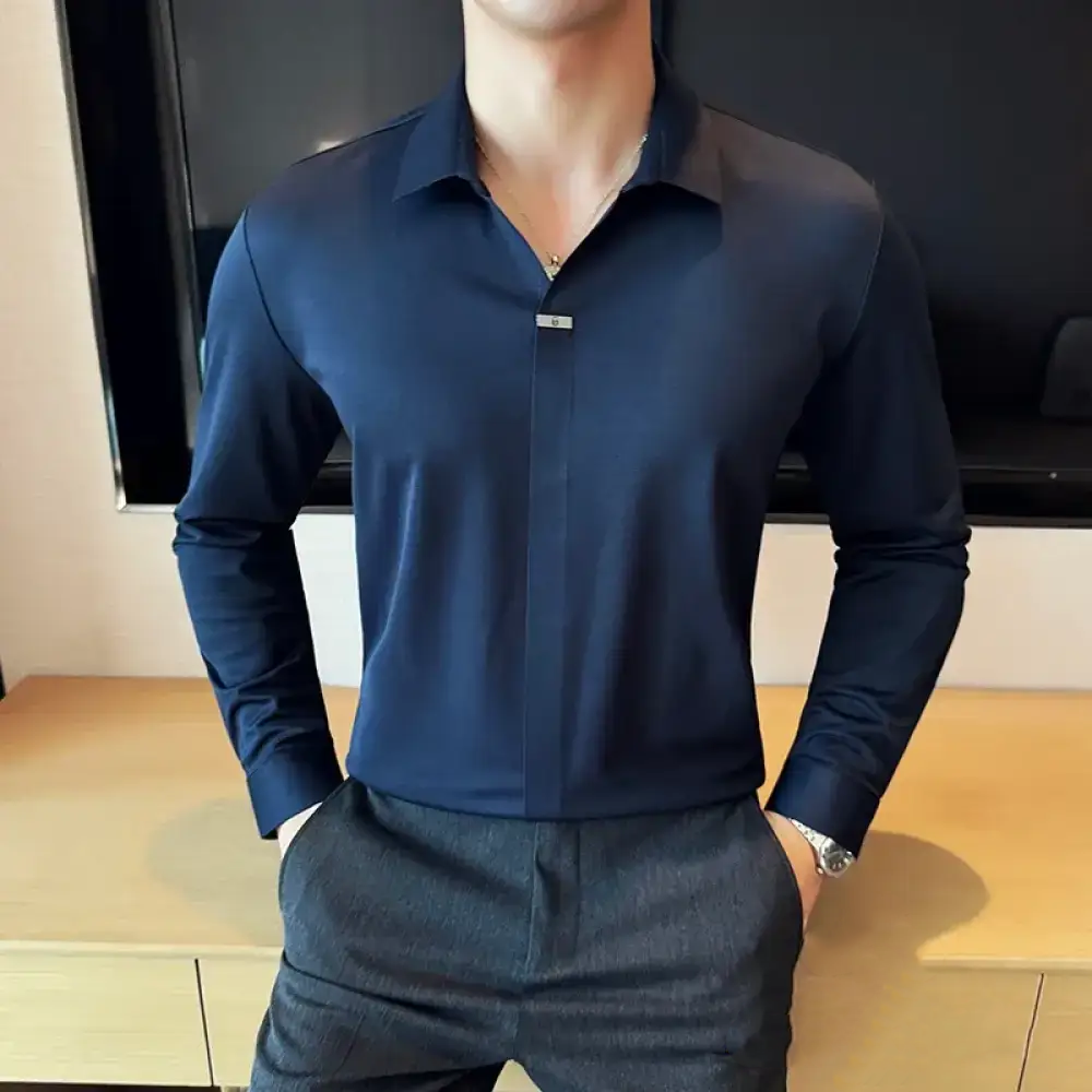 Kit Masculino Social Alpha Manchester Com Camisa Calca Relogio Promocao - AlphaCode