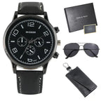 Kit Relogio Mais Carteira E Oculos Masculino Practical Alpha Preto - AlphaCode